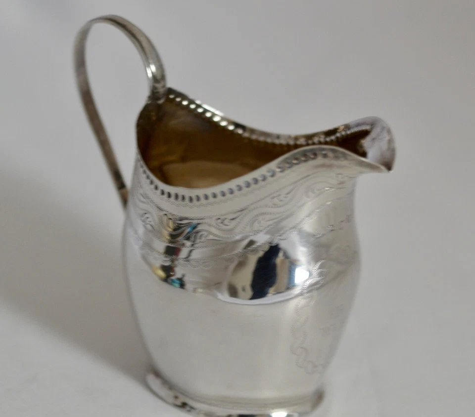  1804 JARRA CREMA DE PLATA ESTERLINA GEORGE 111 DE LONDRES WILLIAM BENNETT Foto 4 de 4