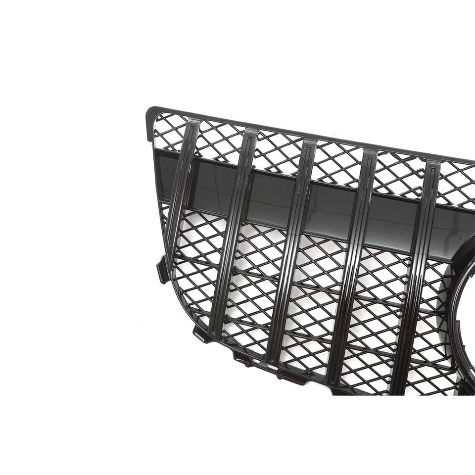 Black Front Grille W/Emblem For Mercedes Benz X204 GLK350 GLK300 Grill 2013-2015 - Imagem 4 de 4