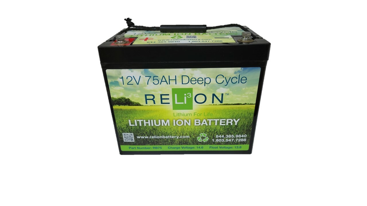 RELiON 12V 75AH Lithium Ion Battery | eBay