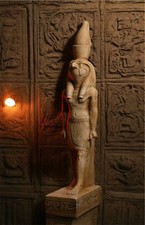 Ancient  Egyptian Falcon Bird God Horus Statue large heavy stone Egyptian BC