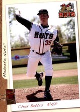 2011 Modesto Nuts Grandstand #2 Chad Bettis Lubbock Texas TX Baseball Card