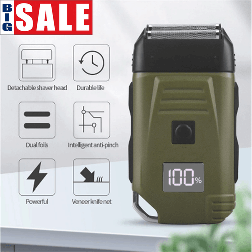 Tragbarer USB Elektrorasierer wiederaufladbar Rasierer waschbar Trimmer Bartrasierer USA - Bild 21 von 35