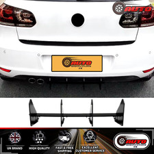 Volkswagen Golf MK6 TSI TDI Rear Valance Blade Diffuser Gloss Black�2008-2012