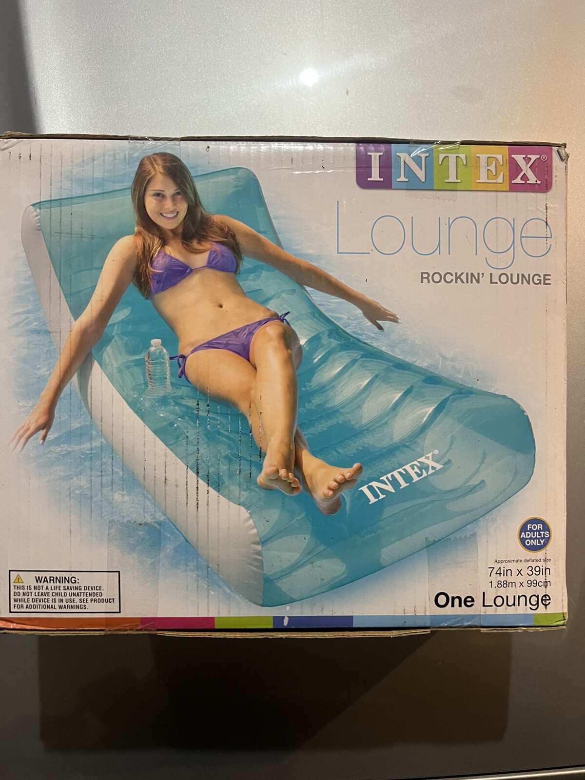 Floating Raft Rockin Lounge Intex Inflatable Rockinfoot Lounge Pool - Main Image