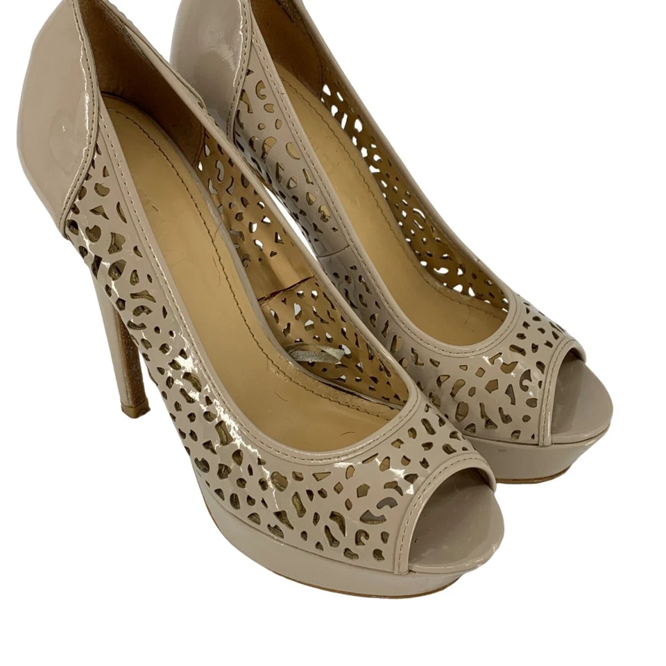 Mujer Forever 21 Plataforma Ultra Alto Corte Bomba Talla 6.5 Stiletto Nude 3815 Foto 2 de 4