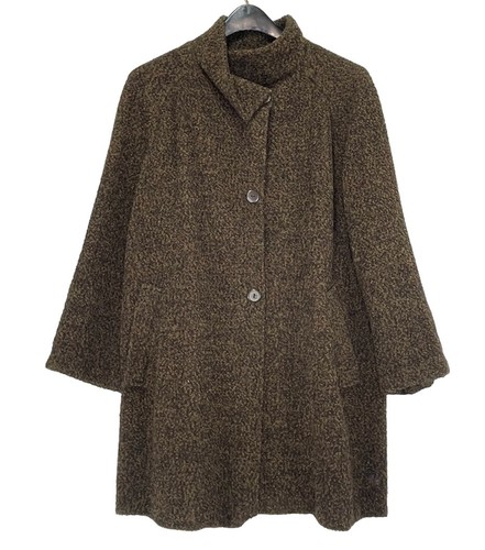 Nicole & Co by Nicole Miller Brown Wool Alpaca Tre