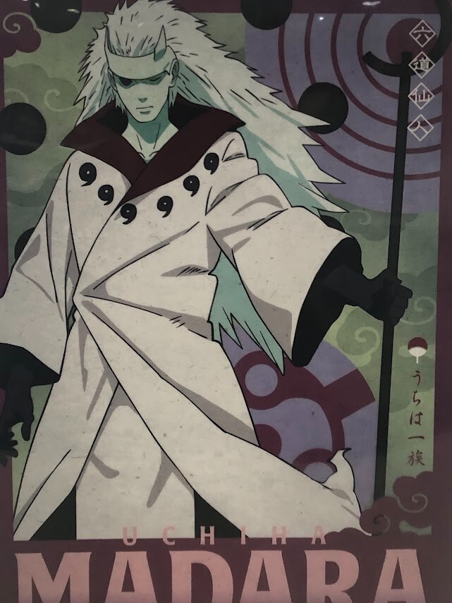 NARUTO Madara Uchiha clear poster toy rare Ichiban Kuji Collection