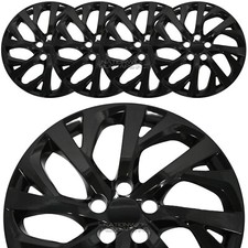 4 Fits Toyota Corolla 2009-2019 Gloss Black 16 Hub Caps Full Rim Wheel Covers