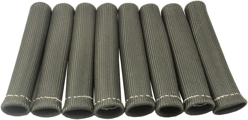 Spark Plug Wire Insulation JXLCLYL 8pcs 2500 DEGREE Spark Plug Wire Boot Protector Sleeve Heat Shield Cover Black-in Spark Sbc Parts - Foto 6