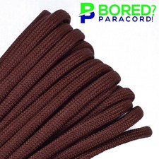 Chocolate Brown - 100 FT - 550 Paracord Rope 7 strand Parachute Cord