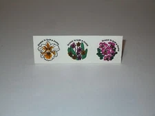 Vintage 1980s CTP Sniffy's Scratch And Sniff Orchid Flower Matte Sticker Strip