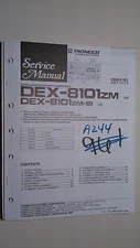 Pioneer dex-8101 zm 91 service manual original repair book stereo cd player car