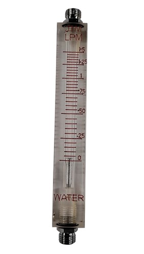 Water Rotameter Acrylic Body Top- Bottom Male Connection SS Material for Indus. - Picture 9 of 30
