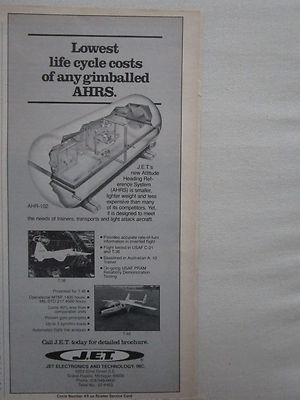 11/1984 PUB JET ELECTRONICS AHRS ATTITUDE HEADING REFERENCE SYSTEM T-38 T-46 AD