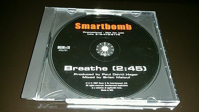 RARE Smartbomb Breathe Single CD Promo 2001 Razor & Tie