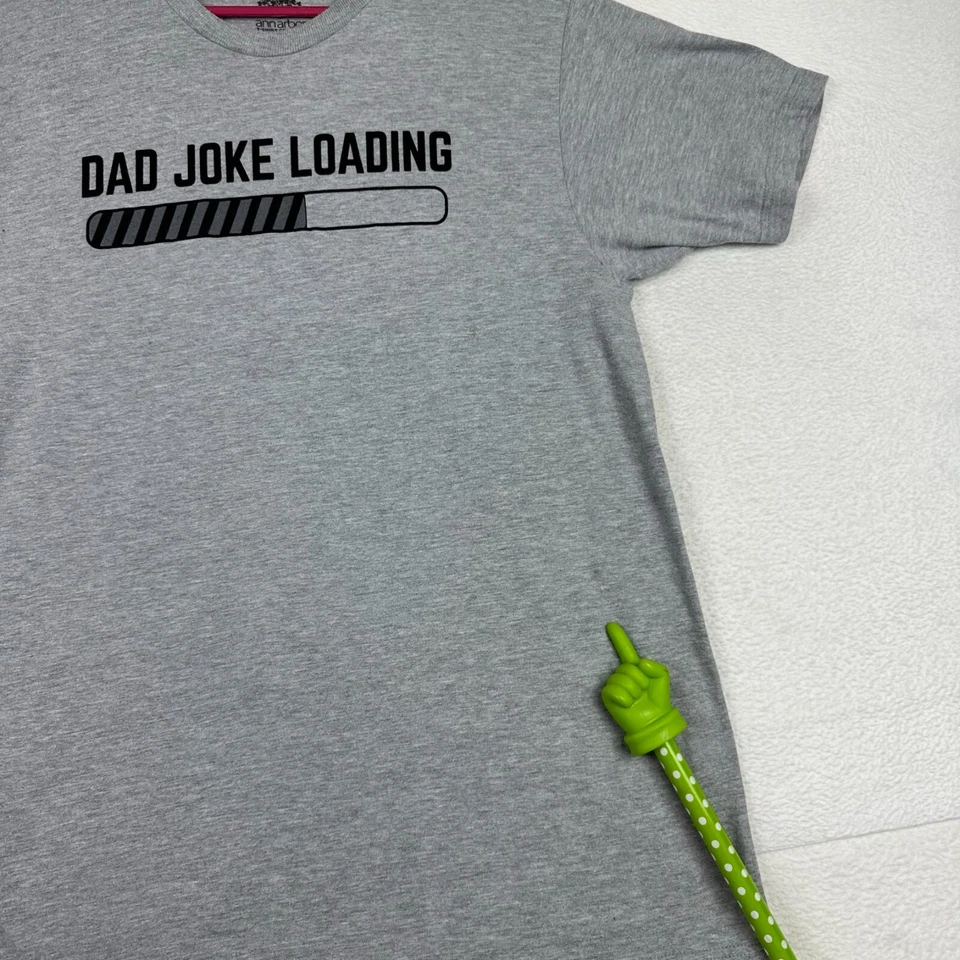 Camiseta Dad Joke Loading Ann Arbor Adulto Grande Divertida Gris Manga Corta Foto 4 de 4