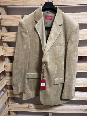 Pical Camel Suede Sport Coat Dress Suit Jacket Blazer Men's Size 44R  KG JD