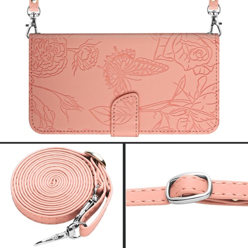 Luxury Crossbody Butterfly Card Wallet Cover Case For S23 Ultra A13 A53 A14 5G - Picture 40 of 60