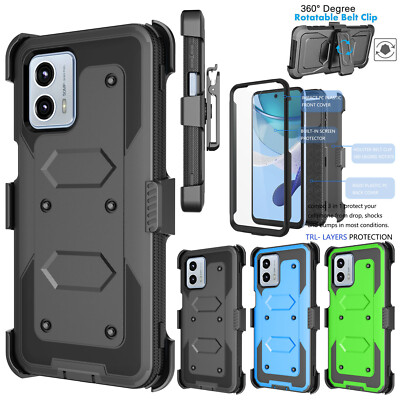 For Motorola Moto G 5G 2023 Case Kickstand Phone Cover w/Built-in Screen Protect