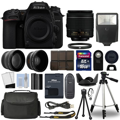 Nikon D7500 Digital SLR Camera 18-55mm VR Lens Kit 16GB Top
