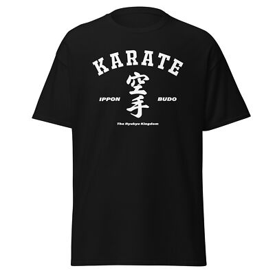 KARATE Japanese BUDO martial arts CHARACTERS KANJI T-Shirt Men's classic tee