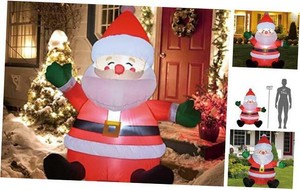 5 FT Christmas Inflatable Santa Claus LED Lights Indoor ...