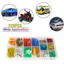 220pc Blade Fuse Assortment Auto Car Truck Motorcycle Fuses Kit ATC ATO ATM NEW