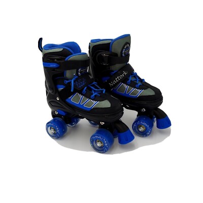 Nattork Adjustable 3 Sizes 31-34 Roller Skates for Kids with All Light up Wheels