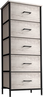 Sorbus Tall Fabric Storage Dresser w 5 Drawers & Steel Frame for Bedroom -  Beige | eBay
