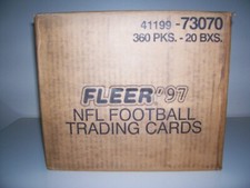 1997 FLEER FOOTBALL 20 BOX RETAIL CASE ? REGGIE WHITE EMERALD AUTOGRAPH OF 80