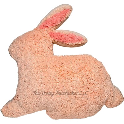 Rachel Ashwell Pink Sherpa Bunny Rabbit Throw Pillow Easter Spring Farmhouse U2