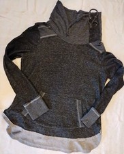 Maurices Women's Pullover Cowl Neck Long Sleeve Gray Medium