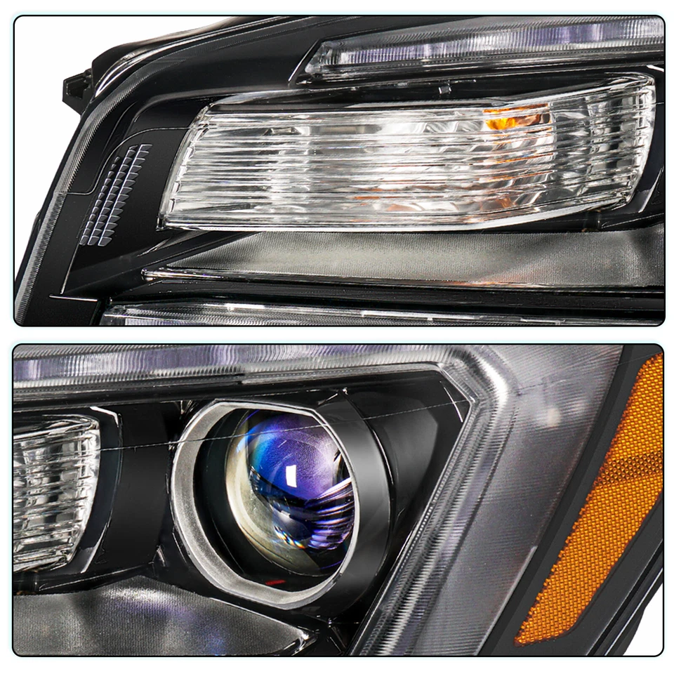 For 2013-2016 GMC Acadia Halogen Projector Headlights Headlamps Assembly W/Bulbs - Image 4 of 4