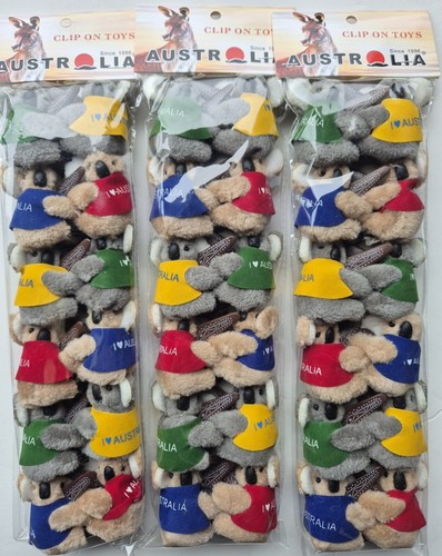 12-48pc Australian Souvenir mini Koala wt Boomerang Clip On Koalas Toy Australia - Picture 4 of 8