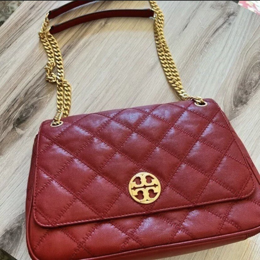 Tory Burch Willa Quilted leather shoulder chain crossbody New