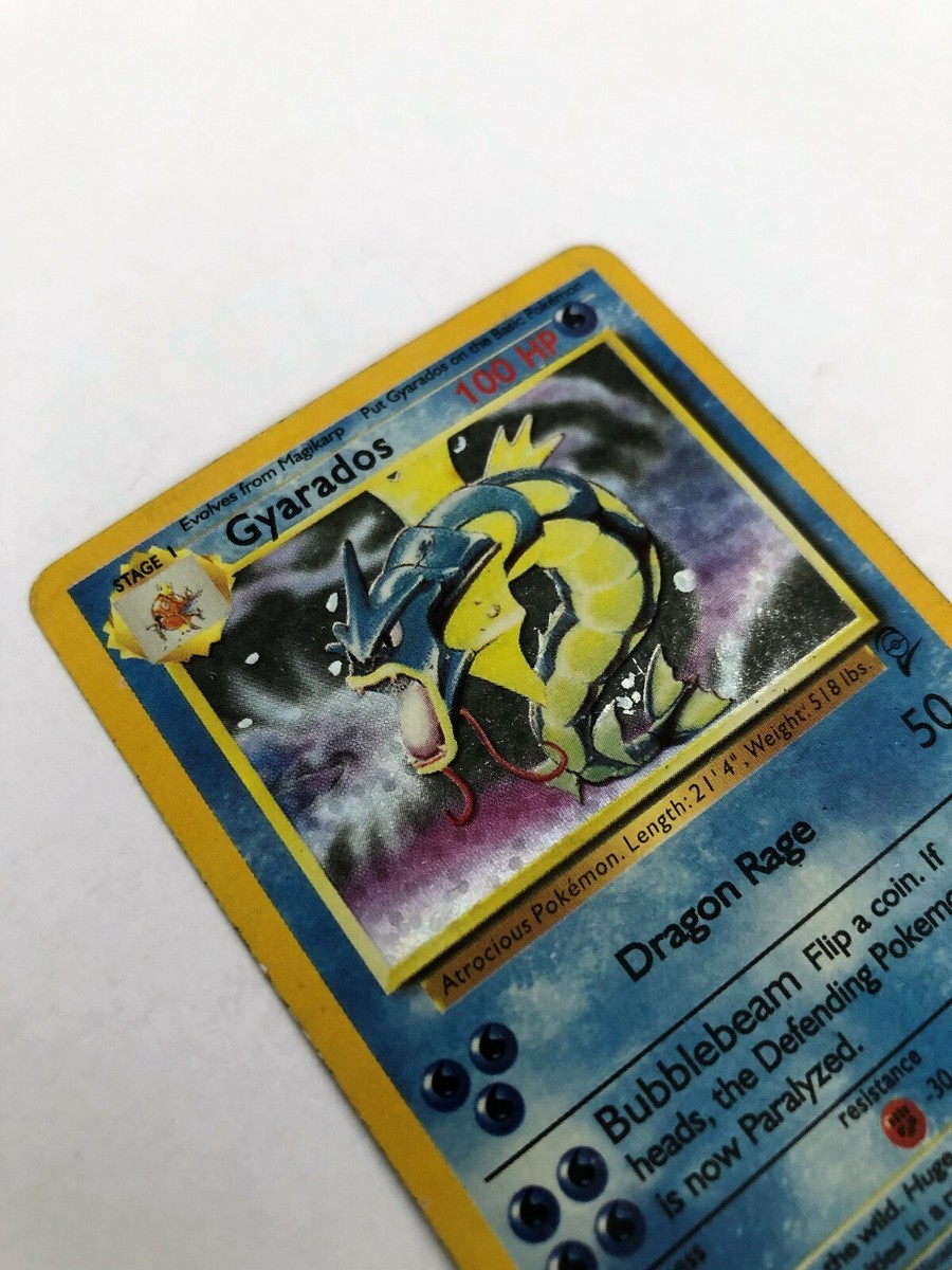 Gyarados Holo Rare, Base Set 2 Unlimited, 6/102, Vintage WOTC
