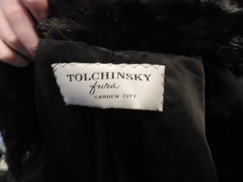 LONG FUR COAT MINK? VERY DARK BROWN JACKET TOLCHINSKY FURRIER MUST SEE SMALL - Picture 6 of 6