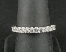 Ring Silver Cubic Zirconia Round Stones Sterling Silver 925 Size 8 Ring Band