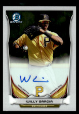 2014 Bowman Chrome #BCAP-WG Willy Garcia Pittsburgh Pirates    Auto
