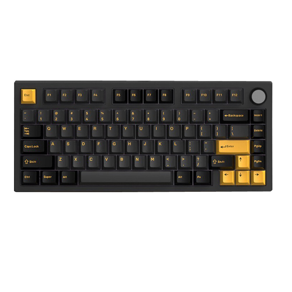 165 Keys Black Gold Orange PBT Keycap Set Double Shot Cherry