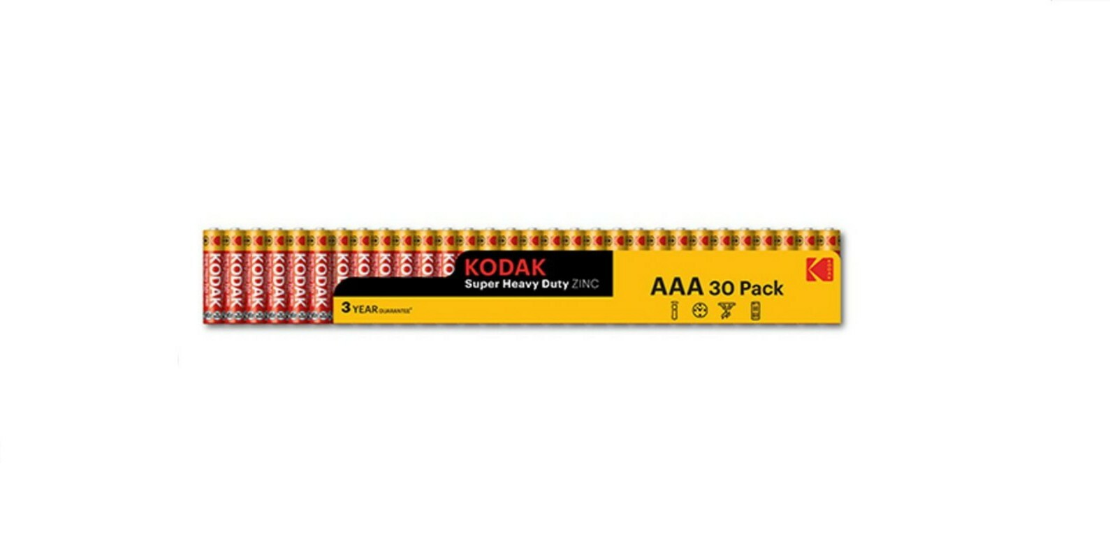 Kodak AA Super Heavy Duty Zinc batteries Pack Of 30