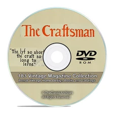 The Craftsman Magazine 183 Issue Collection, Gustav Stickley House Plans DVD V77