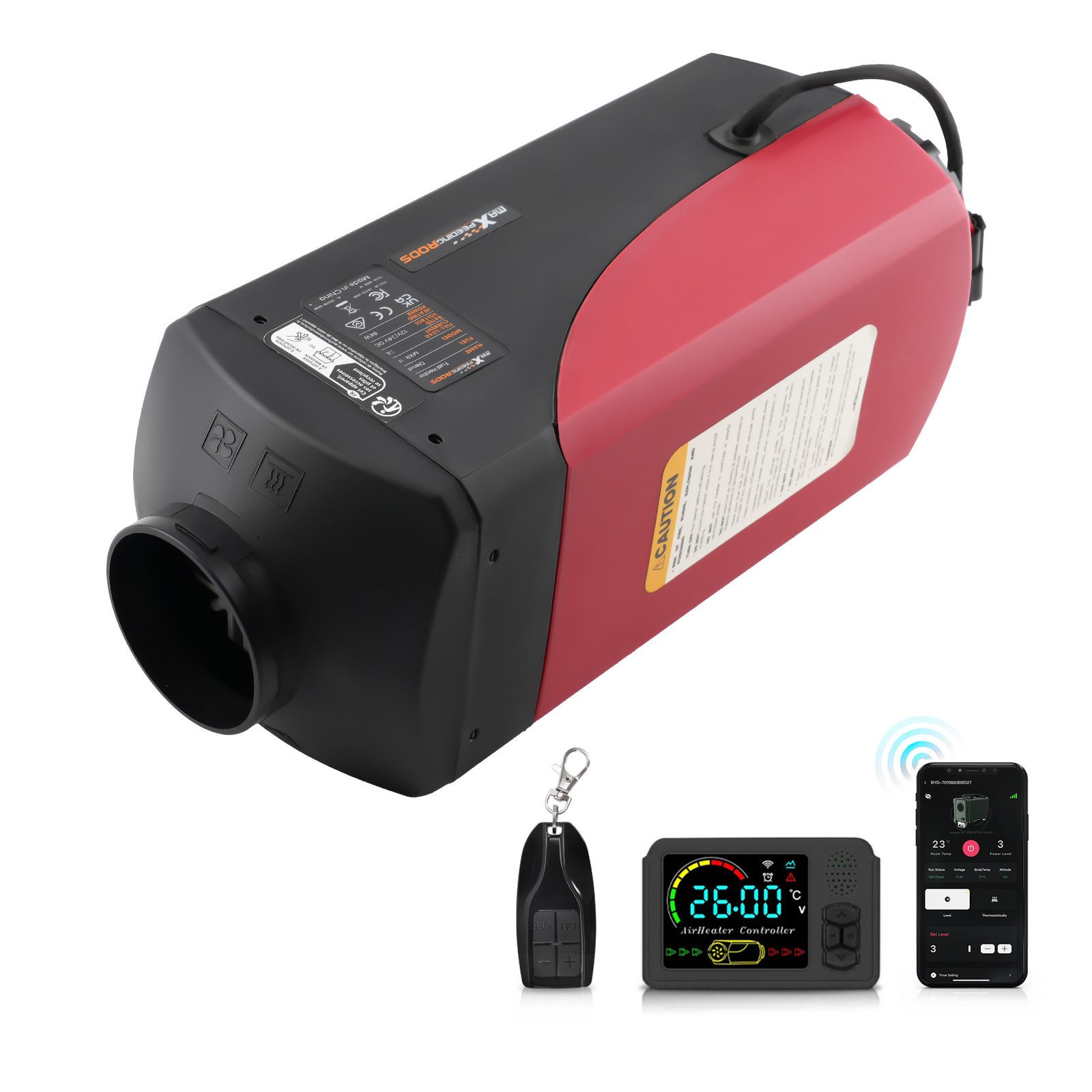 12/24V 8KW Diesel Air Heater LCD App Control  for Truck Van Bus Car SUV Boat thumbnail 12