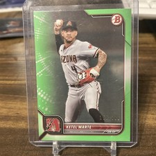 2022 Bowman Ketel Marte Neon Green Parallel Arizona Diamondbacks /399 No. 48