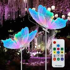 2PCS 60CM Wedding Butterfly RGB Floor Lamp Remote Control Wedding Decor Light