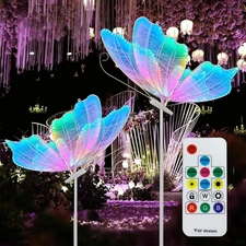 2PCS 60CM Wedding Butterfly RGB Floor Lamp Remote Control Wedding Decor Light