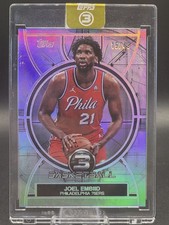 2025-26 Topps Three (3) Joel Embiid Refractor #15/49 Philadelphia Sixers