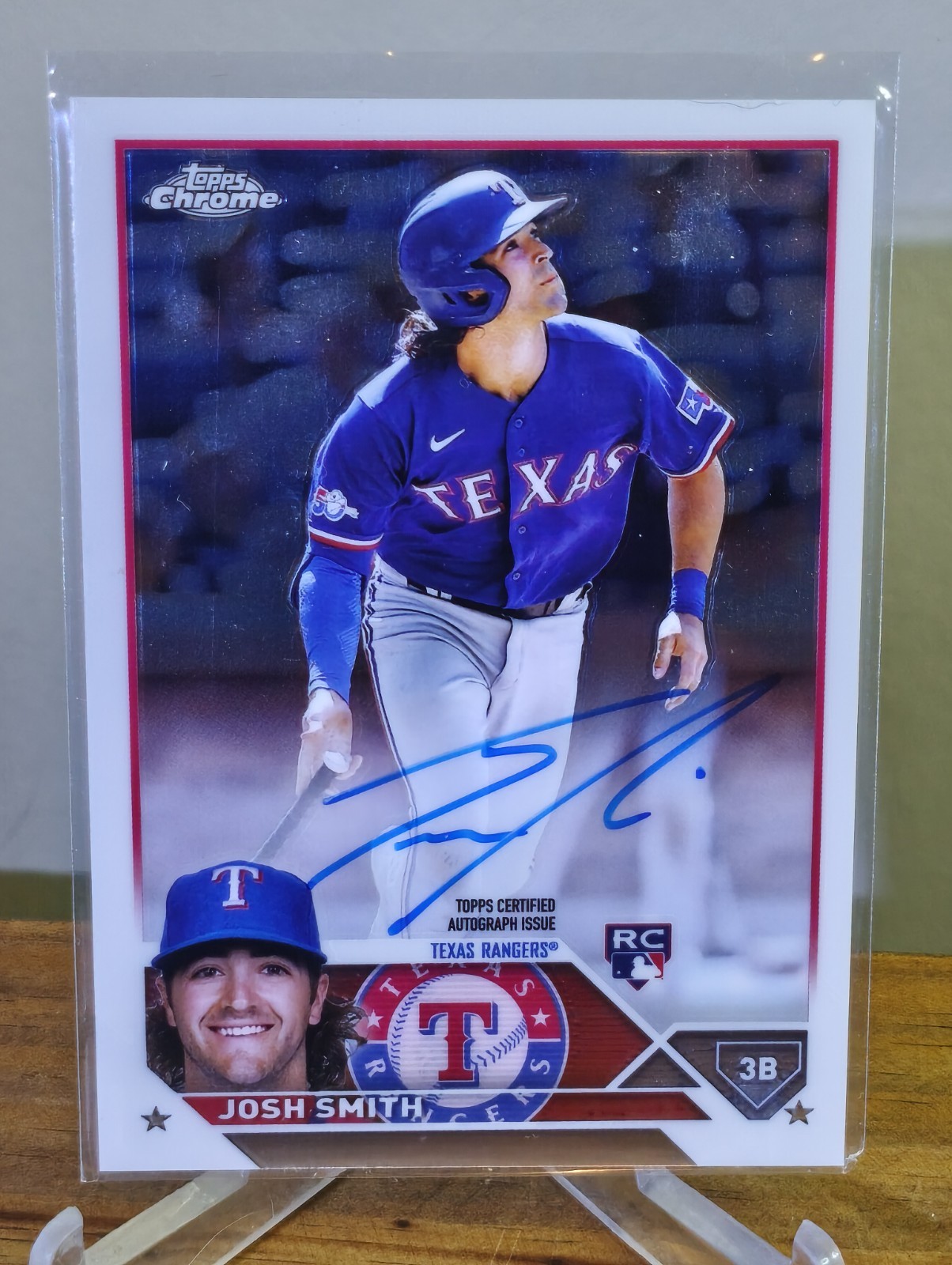 2023 Topps Chrome - Rookie Autographs Josh Smith #RA-JSM (AU, RC) Texas Rangers 