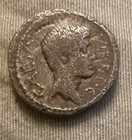 Octavian Augustus 42BC Ancient Roman Silver Denarius 3.6g Empty Curule — photo 1