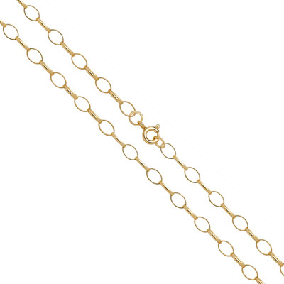 9 Karat Gold 5 mm leichte ovale Belcher Kette Halskette